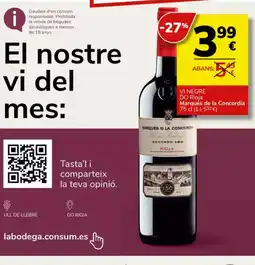 Supermercados Charter VI NEGRE DO Rioja Marqués de la Concordia oferta