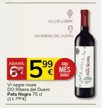 Supermercados Charter Vi negre roure DO Ribera del Duero oferta