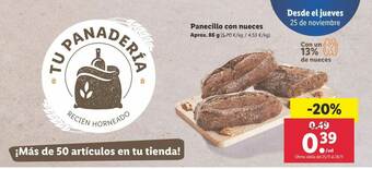 Lidl Panecillo Con Nueces oferta