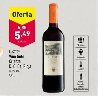ALDI El Coto Vino Tinto Crianza D.o.ca Rioja oferta