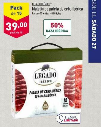 ALDI Legado Ibérico Maletin De Paleta De Cebo Ibérica oferta