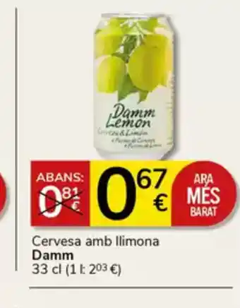 Supermercados Charter DAMM Cervesa amb llimona oferta