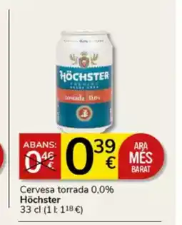 Supermercados Charter HÖCHSTER Cervesa torrada 0,0% oferta