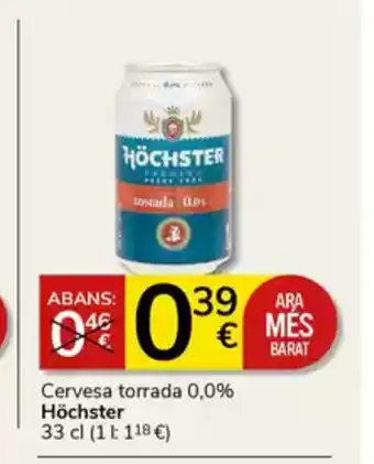 Supermercados Charter HÖCHSTER Cervesa torrada 0,0% oferta