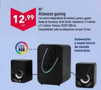 ALDI Nk Altavoces Gaming oferta