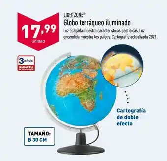 ALDI Lightzone Globo Terráqueo Iluminado oferta