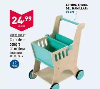 Mundo Diver Carro De La Compra De Madera