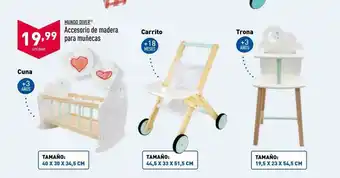 ALDI Mundo Diver Accesorios De Madera Para Muñecas oferta