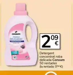 Supermercados Charter CONSUM Detergent concentrat roba delicada oferta