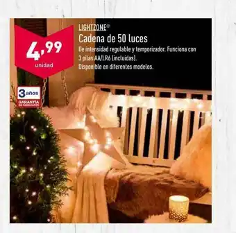ALDI Lightzone Cadena De 50 Luces oferta
