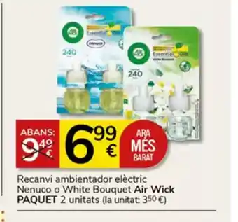 Supermercados Charter AIRWICK Recanvi ambientador electric Nenuco o White Bouquet oferta