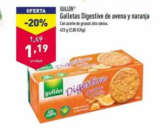 ALDI Gullón Galletas Digestive De Avena Y Naranja oferta