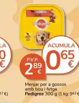 Supermercados Charter PEDIGREE Menjar per a gossos amb bou i fetge oferta