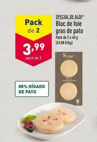 ALDI Special De Aldi Bloc De Foie Gras De Pato oferta