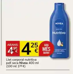 Supermercados Charter NIVEA Llet corporal nutritiva pell seca oferta