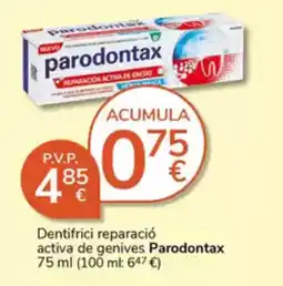 Supermercados Charter PARODONTAX Dentifrici reparació activa de genives oferta