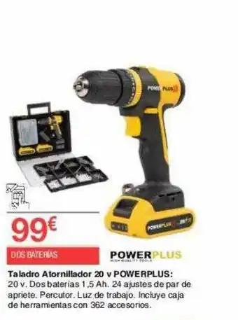 Chafiras Taladro Atornillador 20 V Powerplus oferta
