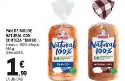 E.Leclerc BIMBO Pan de molde natural con corteza oferta