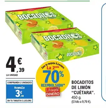 E.Leclerc CUÉTARA Bocaditos de limón oferta