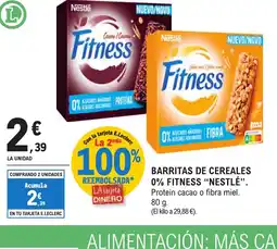 E.Leclerc NESTLÉ Barritas de cereales 0% fitness oferta