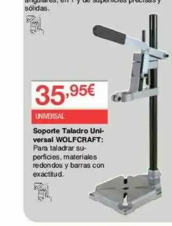 Chafiras Soporte Taladro Universal Wolfcraft oferta