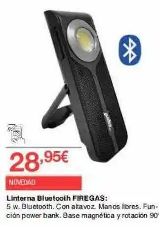 Chafiras Linterna Bluetooth Firegas oferta