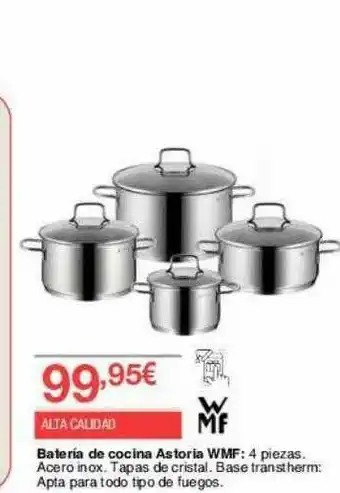 Chafiras Batería De Cocina Astoria Wmf oferta