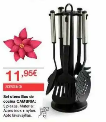 Chafiras Set Utensillios De Cocina Cambria oferta