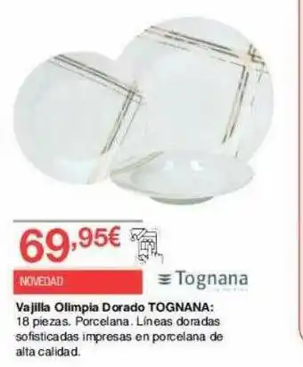 Vajilla Olimpia Dorado Tognana