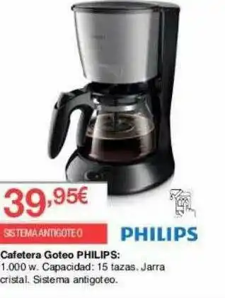 Chafiras Cafetera Goteo Philips oferta