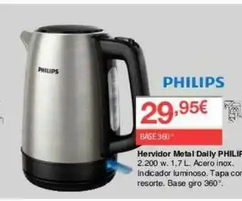 Chafiras Hervidor Metal Daily Philips oferta