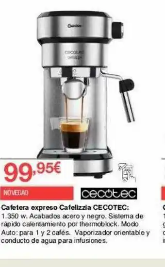 Chafiras Cafetera Expreso Cafelizzia Cecotec oferta