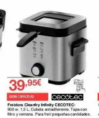 Chafiras Freidora Cleanfry Infinity Cecotec oferta