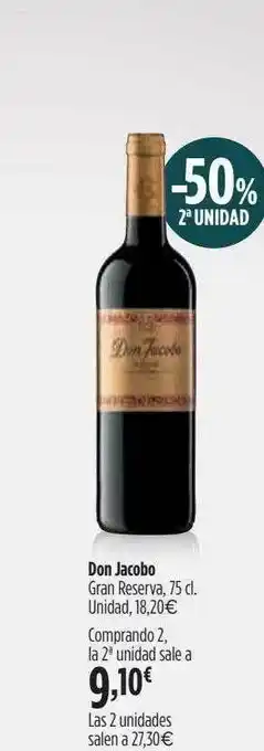 El Corte Inglés -50% 2a Unidad Don Jacobo Gran Reserva oferta