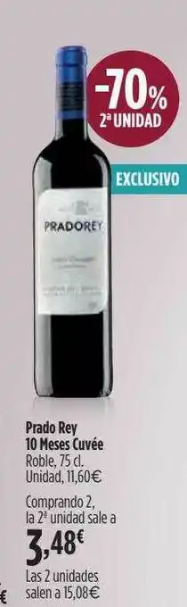 El Corte Inglés -70% 2a Unidad Prado Rey 10 Meses Cuvée Roble oferta