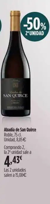 El Corte Inglés -50% 2a Unidad Abadía De San Quirce Roble oferta