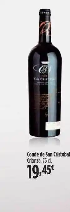 El Corte Inglés Conde De San Cristobal Crianza oferta
