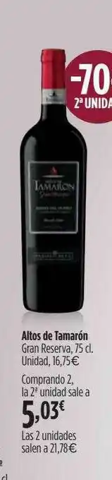 El Corte Inglés -70% 2a Unidad Altos De Tamarón Gran Reserva oferta