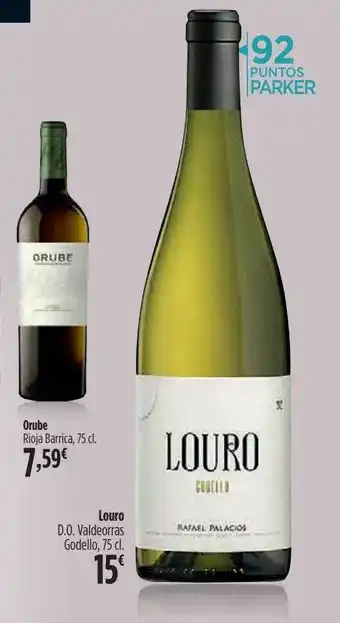 El Corte Inglés Orube Rioja Barrica Louro D.o. Valdeorras Godello oferta