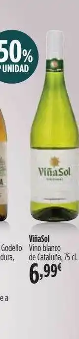 El Corte Inglés -50% 2a Unidad Viña Sol Vino Blanco De Cataluña oferta