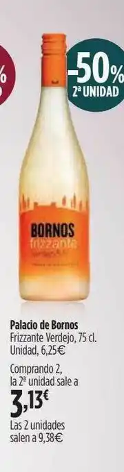 El Corte Inglés -50% 2a Unidad Palacio De Bornos Frizzante Verdejo oferta