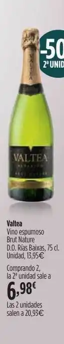 El Corte Inglés Valtea Vino Espumoso Brut Nature D.o. Rúas Baixas oferta