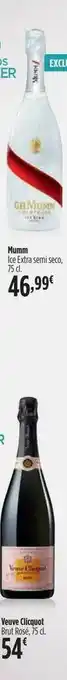 El Corte Inglés Mumm Ice Extra Semi Seco Veuve Cliquot Brut Rosé oferta