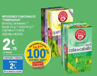 E.Leclerc "POMPADOUR" Infusiones funcionales " oferta