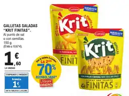 E.Leclerc "KRIT FINITAS" Galletas saladas oferta