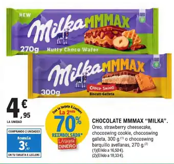 E.Leclerc "MILKA" Chocolate mmmax oferta