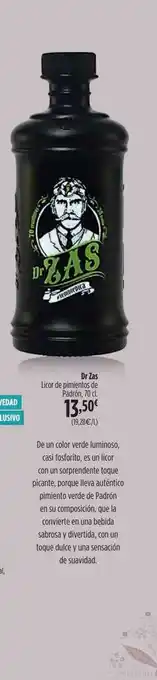 El Corte Inglés Dr Zas Licor De Pimientos De Padrón oferta