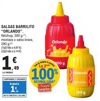 E.Leclerc "ORLANDO" Salsas barrilito oferta