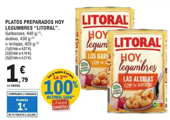 E.Leclerc "LITORAL" Platos preparados hoy legumbres oferta