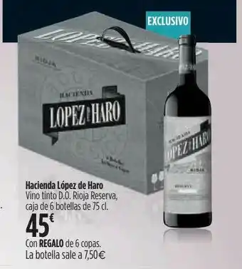 El Corte Inglés Hacienda López De Haro Vino Tinto D.o. Rioja Reserva oferta
